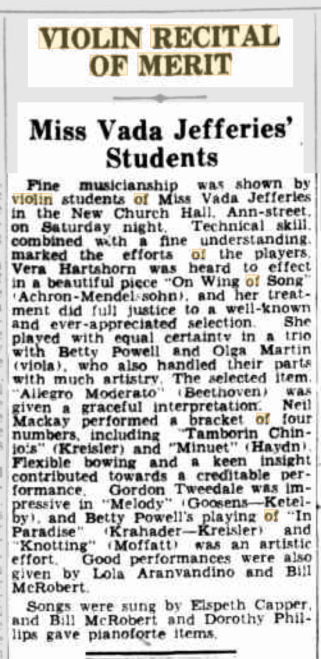 violin Recital merit